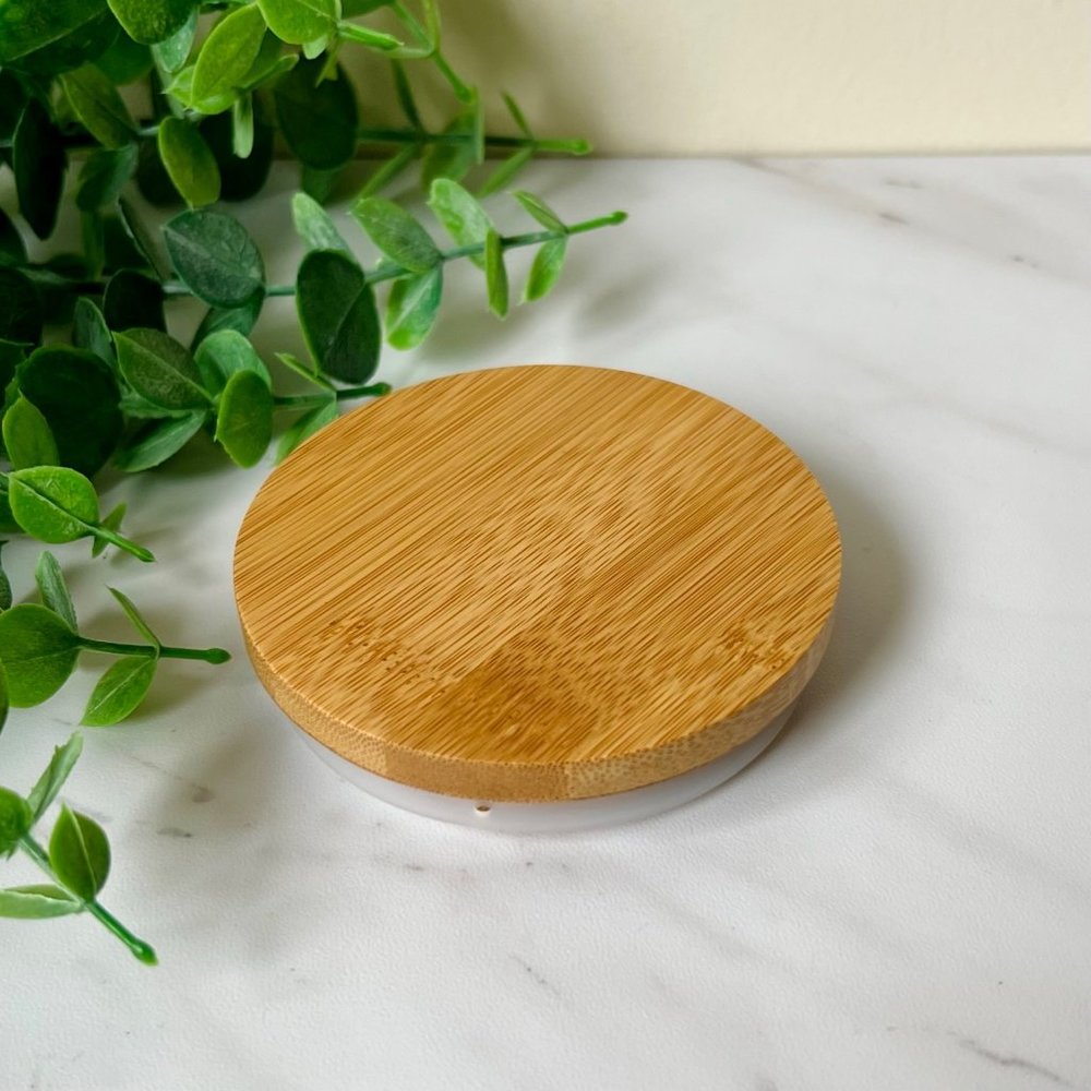 Wide Mouth 86 mm Reusable Bamboo Mason Jar Lid